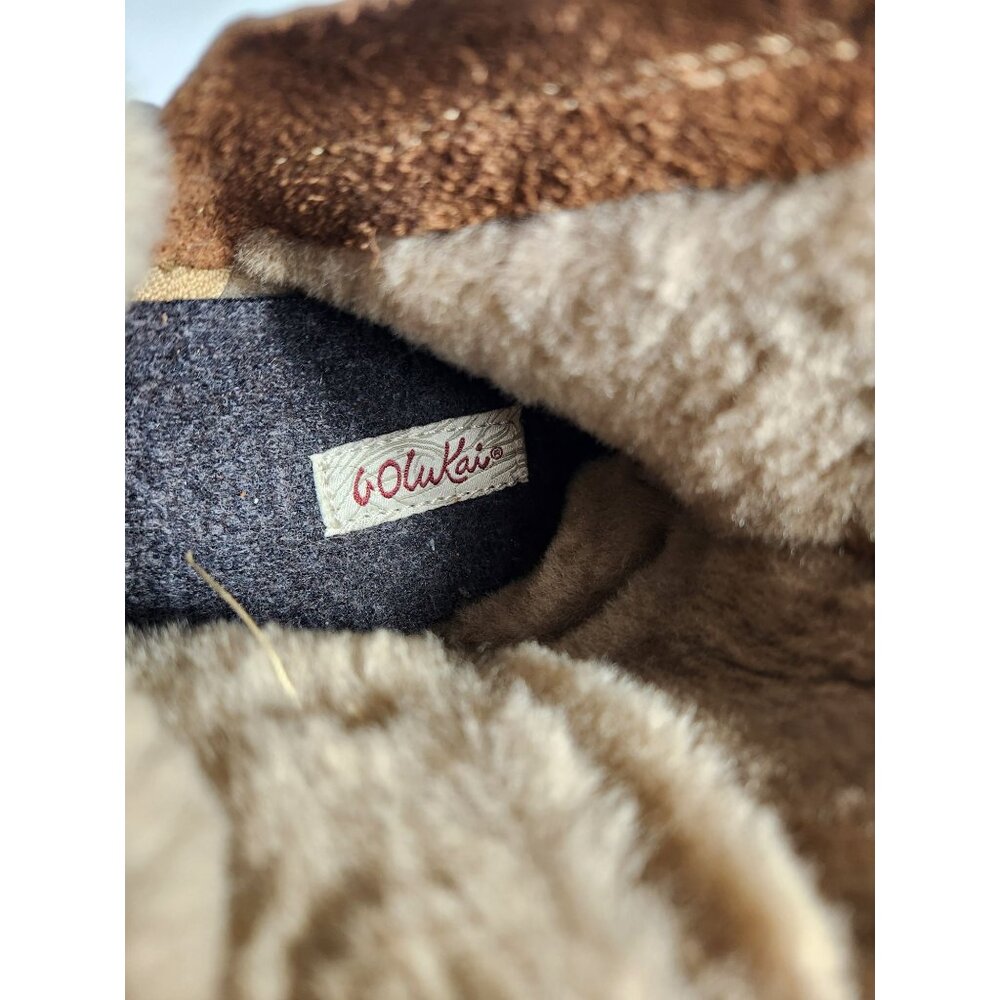 NWOB OluKai Womens Pehuea Hulu Boots Brown Wool Shearling Lined US/8 - Picture 10 of 11